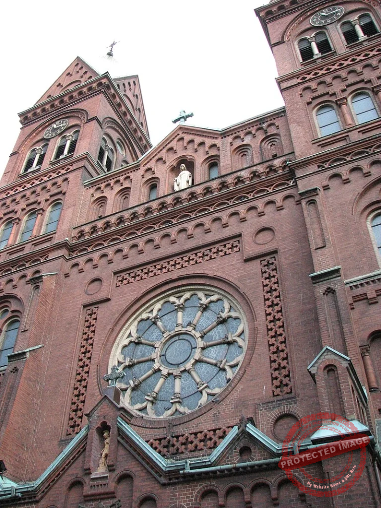 Architecture of Basilica of St. Louis and the Assumption of the Blessed Virgin Mary, Katowice-Panewniki, Poland