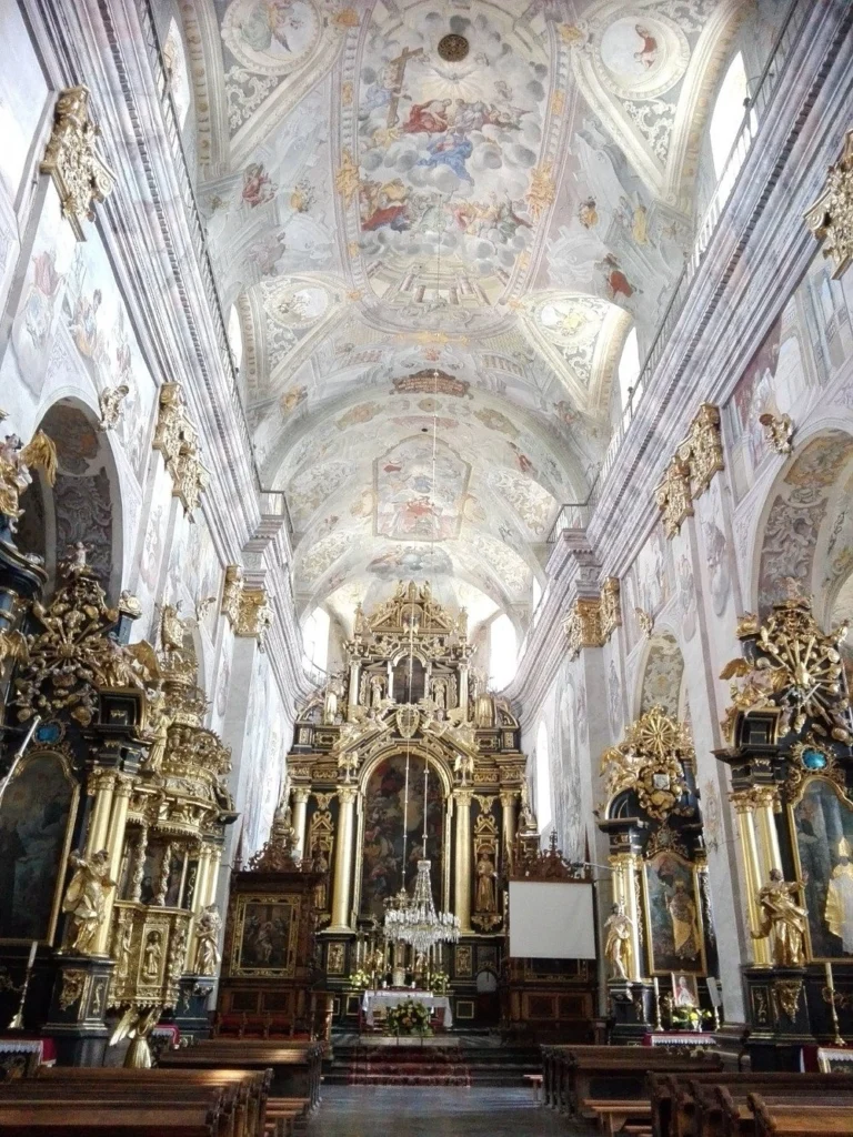 Architecture of Basilica of the Annunciation of the Blessed Virgin Mary, Leżajsk, Poland