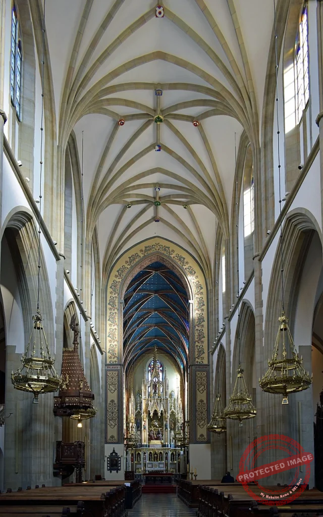 Architecture of Basilica of the Most Holy Trinity, Kraków, Poland