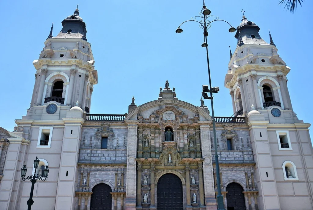 Architecture of Cathedral Basilica of St. John the Apostle and Evangelist, Lima, Peru