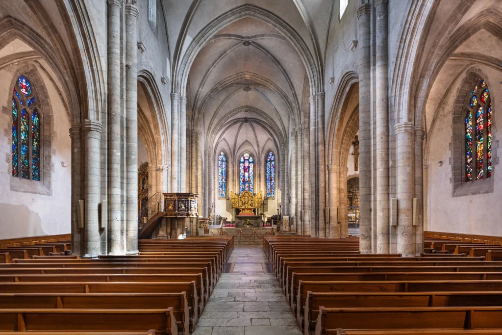 Architecture of Cathedral of Our Lady of the Glarier, Sion, Switzerland (1)