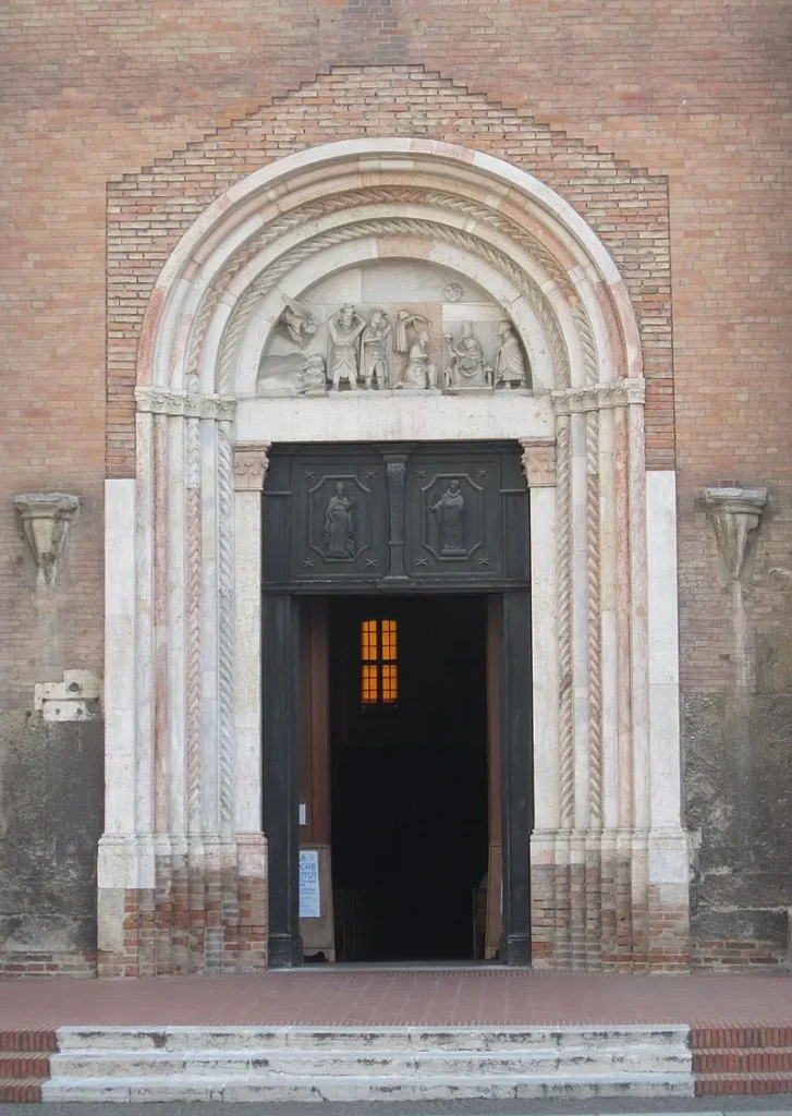 Basilica Abbey of San Mercuriale, Forli - marble portal