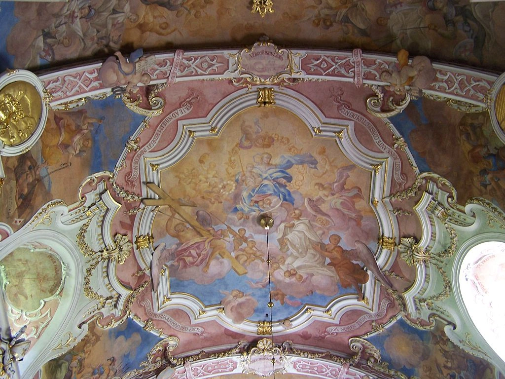 Basilica of Our Lady of Humbleness, Rudy, Frescoes in the Marian chapel