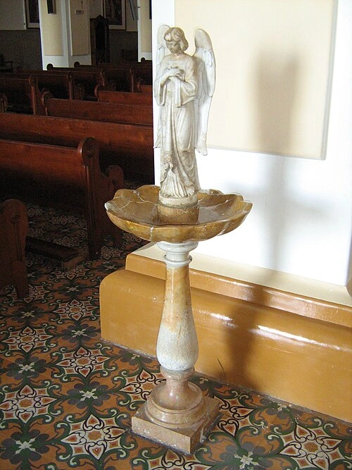 Basilica of Our Lady of Mercies, Yarumal, Colombia holy water font