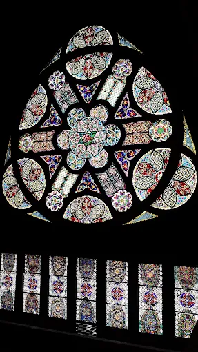 Basilica of Our Lady of Rosary, Manizales, Colombia Baldachin rose window