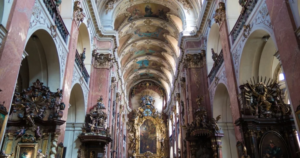 Basilica of St. James the Greater, Prague, Czechia interior