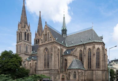 Basilica of St. Ludmila, Vinohrady, Czechia intro