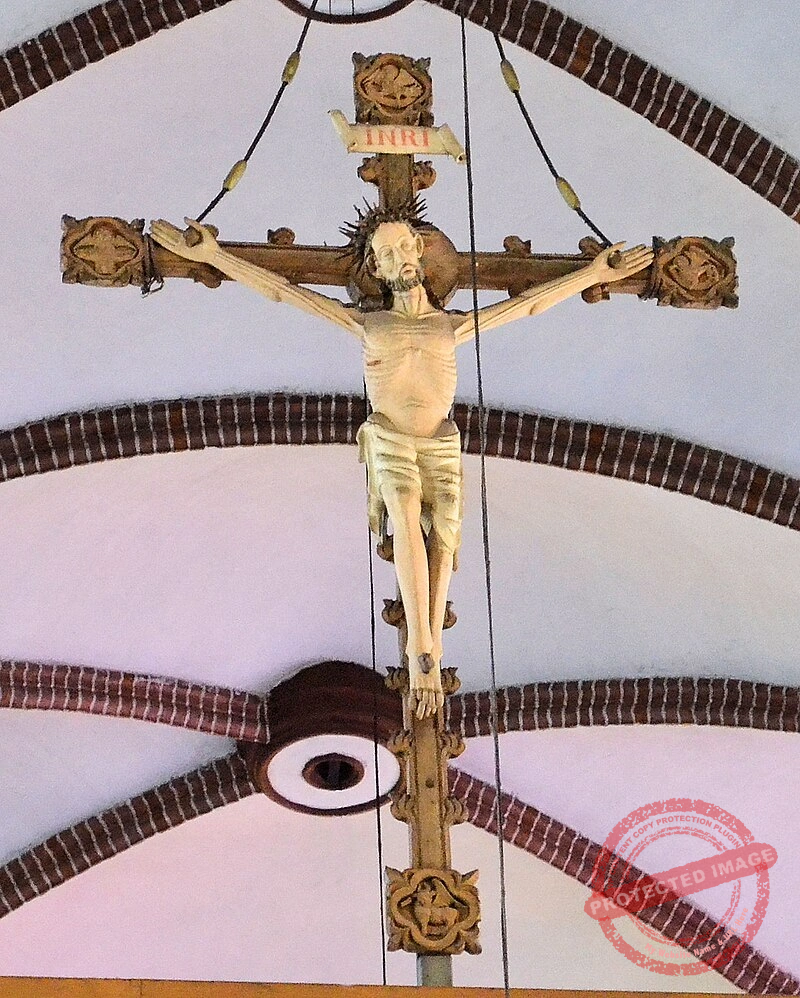 Crucifix on the rood beam Kołobrzeg Cathedral