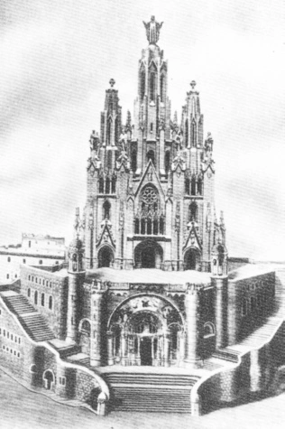 Expiatory Temple of the Sacred Heart, Barcelona, Spain history