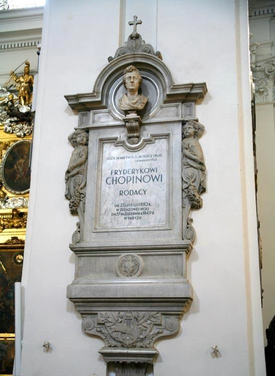 Fryderyk Chopin's epitaph Warszawa, Poland