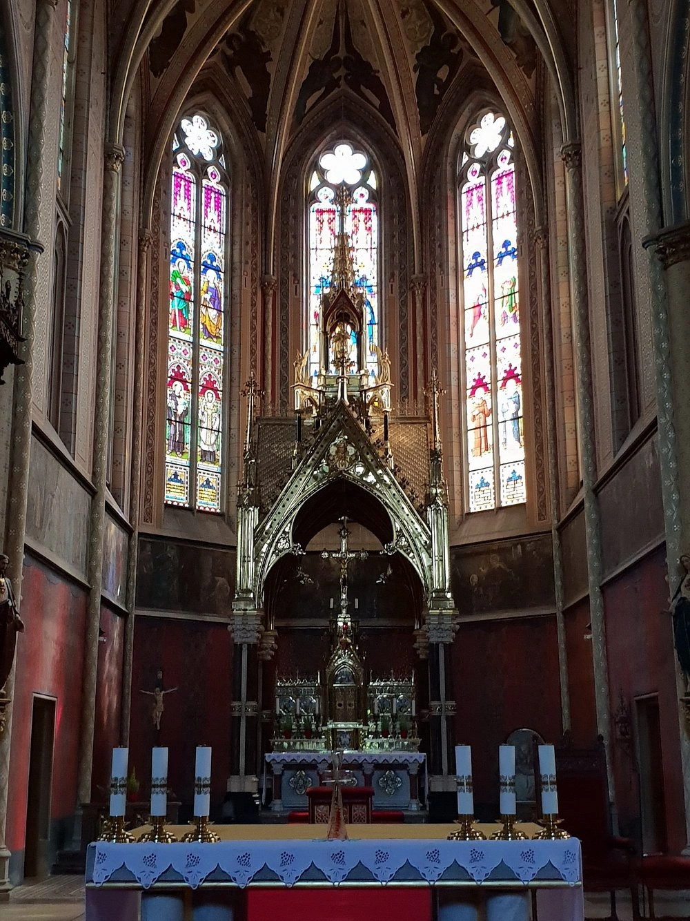History of the Basilica of St. Ludmila, Vinohrady, Czechia.