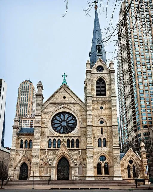 Holy-Name-Cathedral,-Downtown-Chicag