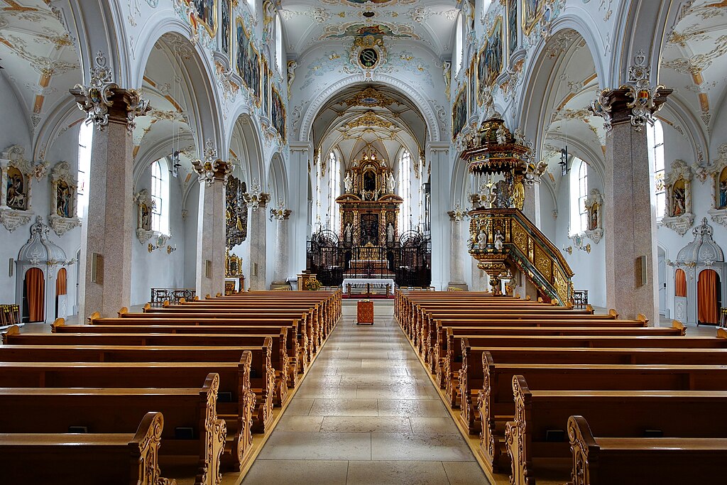 Inside the Mariastein Monastery Church