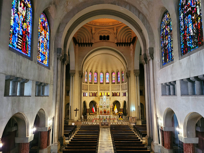 Interior of the Basilica of Lourdes, Quinta Normal, Chile
