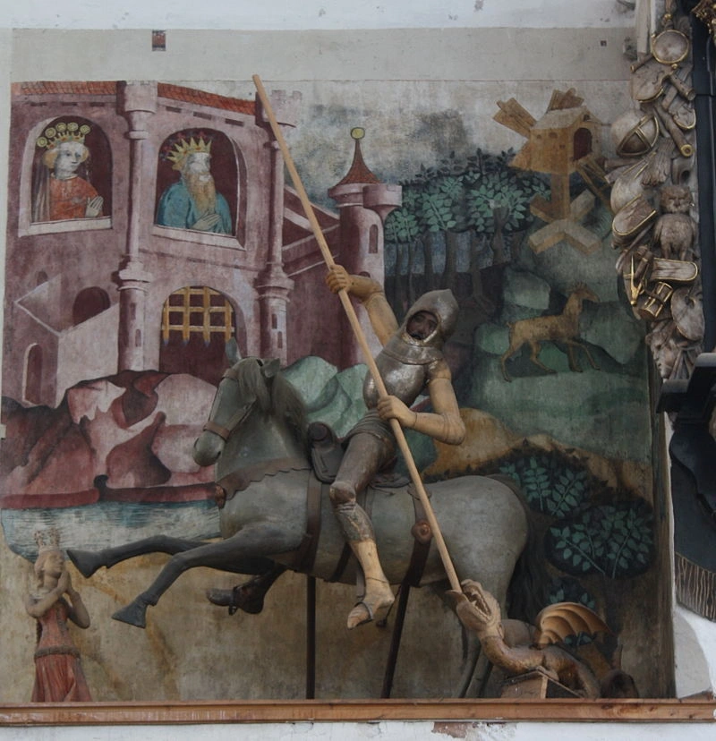 Saint George fighting the dragon
