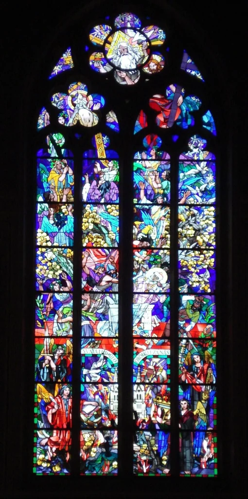 Stained glass window St. Ludmila
