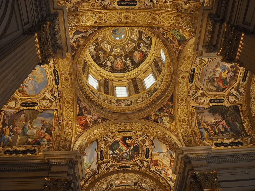 Temple of the Blessed Virgin of Ghiara, Reggio Emilia - frescoed vaults and the dome