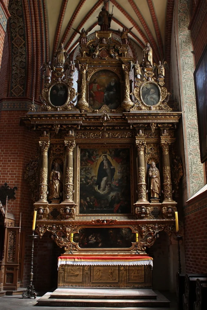 altar with painting by Herman Hann
