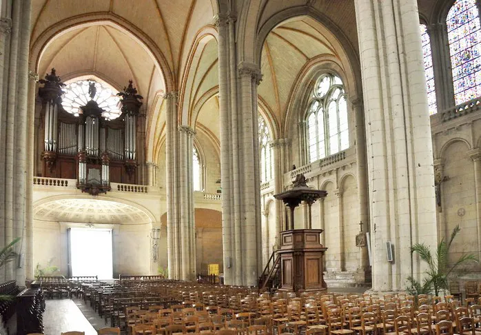 Architecture of Saint Peter Cathedral of Poitiers, France